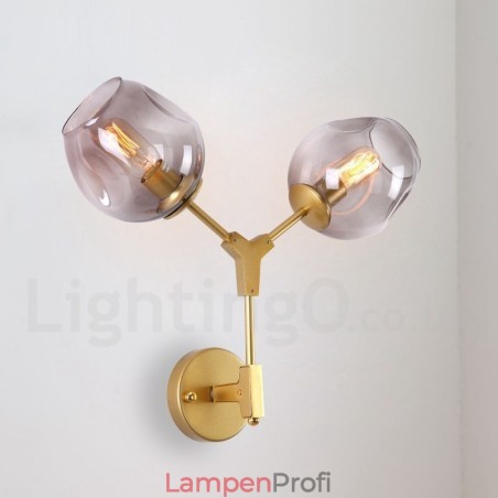Rustikale Retro-Vintage-Wandleuchte mit zwei Lichtern und mehrfarbigem Glasschirm, speziell für Hotel, Büro, Ausstellungsraum, Wohnzimmer, Schlafzimmer Rustikale Retro-Vintage-Wandleuchte mit zwei Lichtern und mehrfarbigem Glasschirm, speziell für Hotel, Büro, Ausstellungsraum, Wohnzimmer, Schlafzimmer