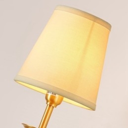 Luxuriöse, rustikale Retro-Vintage-Kerzen-Wandleuchte mit 1 Licht aus reinem Messing mit Stoffschirm, speziell für Hotel, Schlafzimmer, Ausstellungsraum, Wohnzimmer, Esszimmer