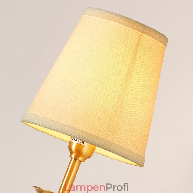 Luxuriöse, rustikale Retro-Vintage-Kerzen-Wandleuchte mit 1 Licht aus reinem Messing mit Stoffschirm, speziell für Hotel, Schlafzimmer, Ausstellungsraum, Wohnzimmer, Esszimmer