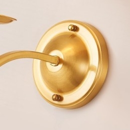 Luxuriöse, rustikale Retro-Vintage-Kerzen-Wandleuchte mit 1 Licht aus reinem Messing mit Stoffschirm, speziell für Hotel, Schlafzimmer, Ausstellungsraum, Wohnzimmer, Esszimmer