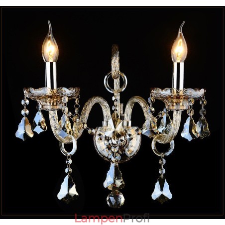 2 Licht passende Cognac Farbe K9 Kristall Kerze Retro Glas Wandleuchte 2 Licht passende Cognac Farbe K9 Kristall Kerze Retro Glas Wandleuchte