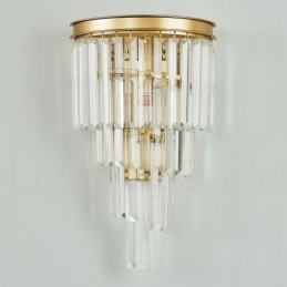 Moderne Luxus-Wandleuchte aus K9-Kristall mit Kristallschirm