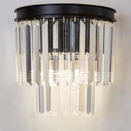 Moderne Luxus-Wandleuchte aus K9-Kristall mit Kristallschirm