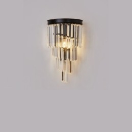 Moderne Luxus-Wandleuchte aus K9-Kristall mit Kristallschirm