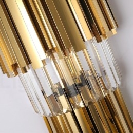 Moderne Luxus-Wandleuchte aus K9-Kristall mit Kristallschirm