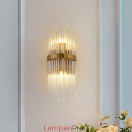 Moderne Luxus-Wandleuchte aus K9-Kristall mit Kristallschirm Moderne Luxus-Wandleuchte aus K9-Kristall mit Kristallschirm
