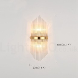 Moderne Luxus-Wandleuchte aus K9-Kristall mit Kristallschirm