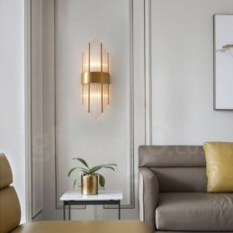 Moderne Luxus-Wandleuchte aus K9-Kristall mit Kristallschirm
