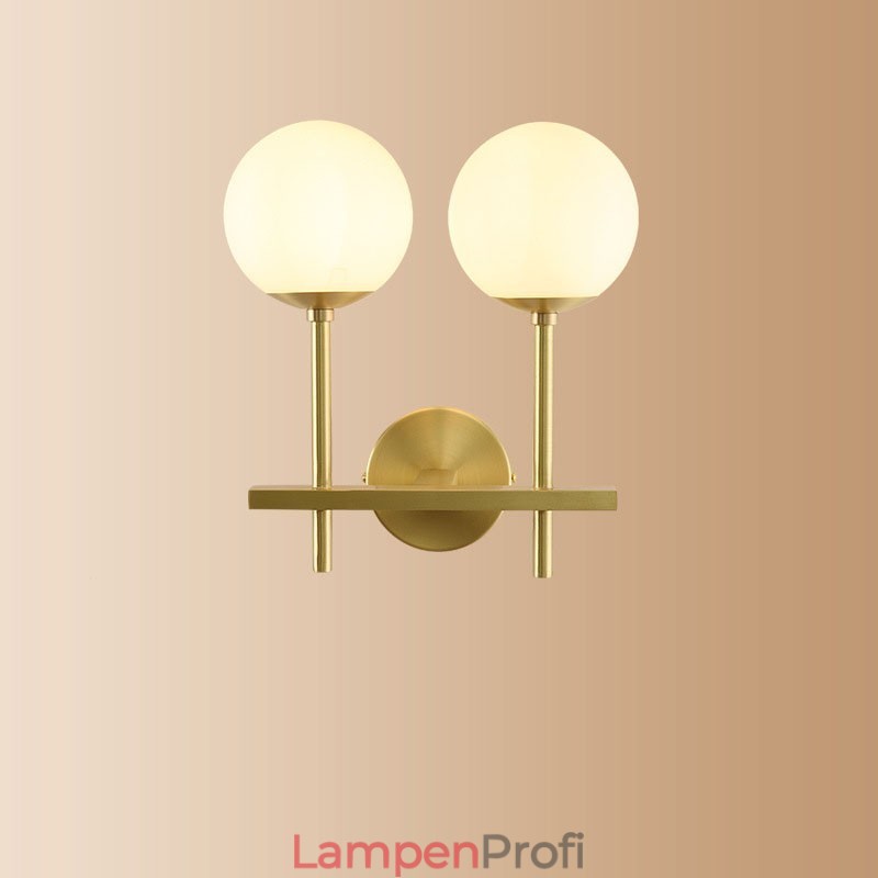 Moderne Molecules Bean Wandleuchte mit Kugelglasschirm