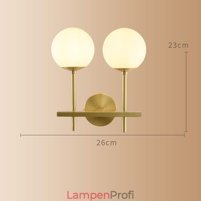 Moderne Molecules Bean Wandleuchte mit Kugelglasschirm