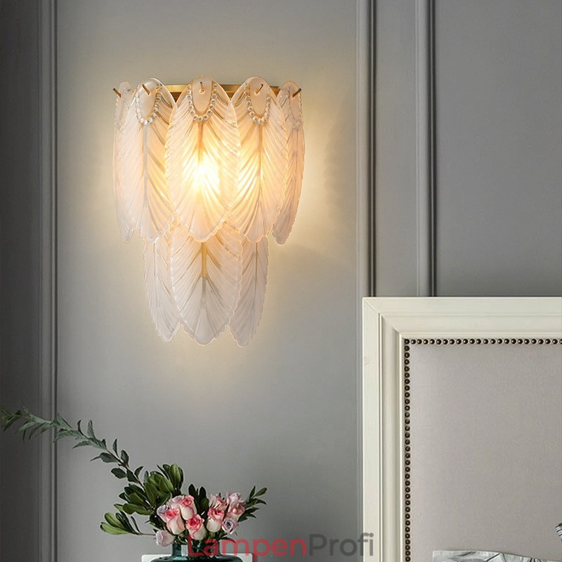 Nordische französische Federkristall-Wandleuchten, postmoderne Beleuchtung, luxuriöse Wohnzimmer-Hintergrundwand, Korridor wie Hotel-Panel-Wandleuchte