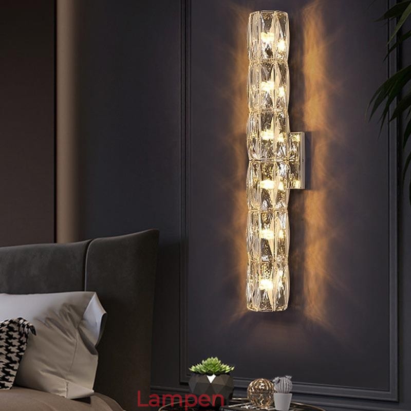 Wohnzimmer Wand Lampe Licht Luxus Einfache Schlafzimmer Nacht Lampe Hotel Lobby Gang Villa Projekt Edelstahl Kristall Wandleuchten