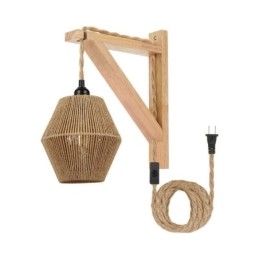 Papierseil-Wandleuchte American Pastoral Retro Wandleuchte mit Stecker