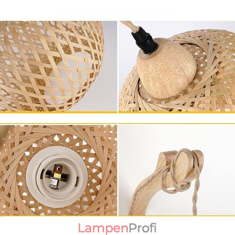 Bambus Wandleuchte American Pastoral Retro Hanfseil Wandleuchte mit Stecker