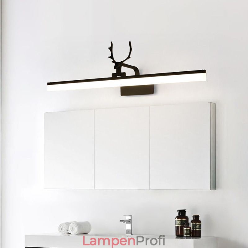 Geweih Spiegel Frontleuchte Acryl Wandleuchte Waschraum Make-up Leuchte