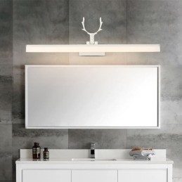 Geweih Spiegel Frontleuchte Acryl Wandleuchte Waschraum Make-up Leuchte