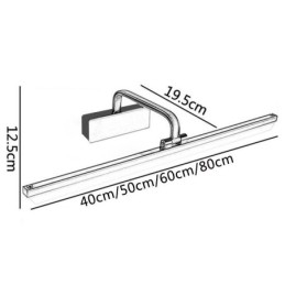 Moderne Wandleuchte Spiegel Frontleuchte Winkel einstellbar Waschraum Make-up Licht