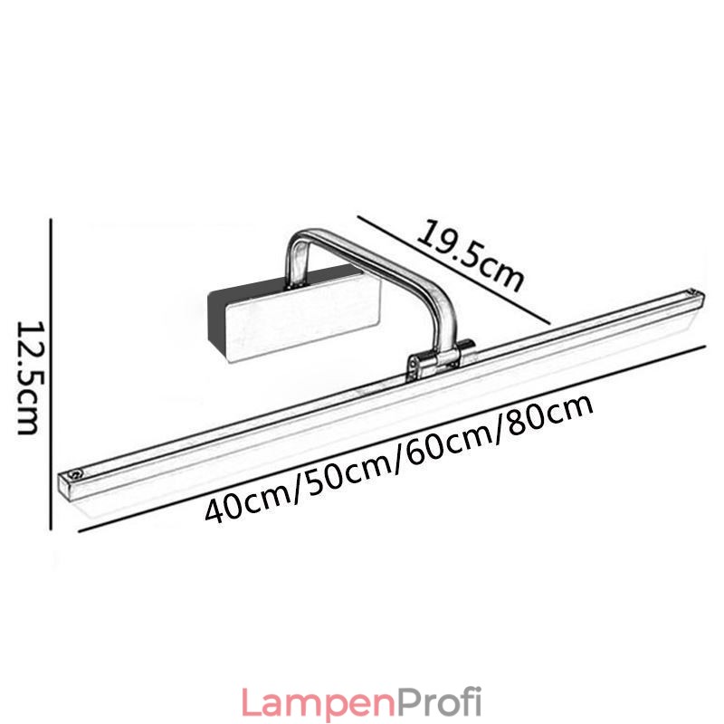 Moderne Wandleuchte Spiegel Frontleuchte Winkel einstellbar Waschraum Make-up Licht