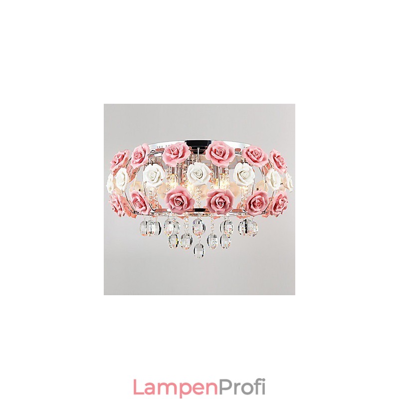 Unterputzleuchte aus galvanisiertem Metall mit Country-Kristall