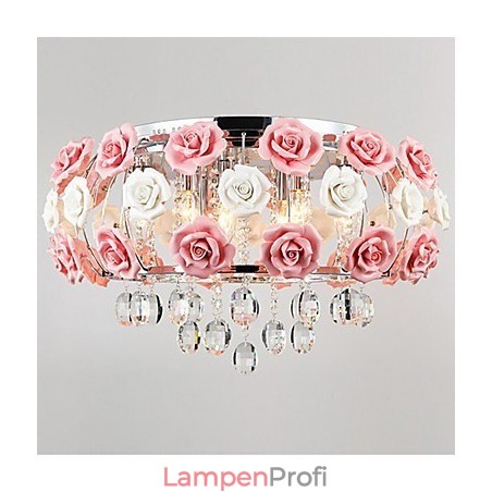 Unterputzleuchte aus galvanisiertem Metall mit Country-Kristall