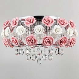 Unterputzleuchte aus galvanisiertem Metall mit Country-Kristall