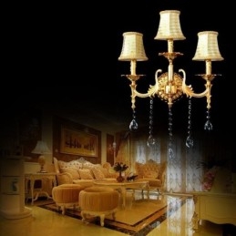 Europäische Wandleuchte Luxuriöse Wandleuchte Kristalltropfen Dekoration Lampe Nachttischbeleuchtung