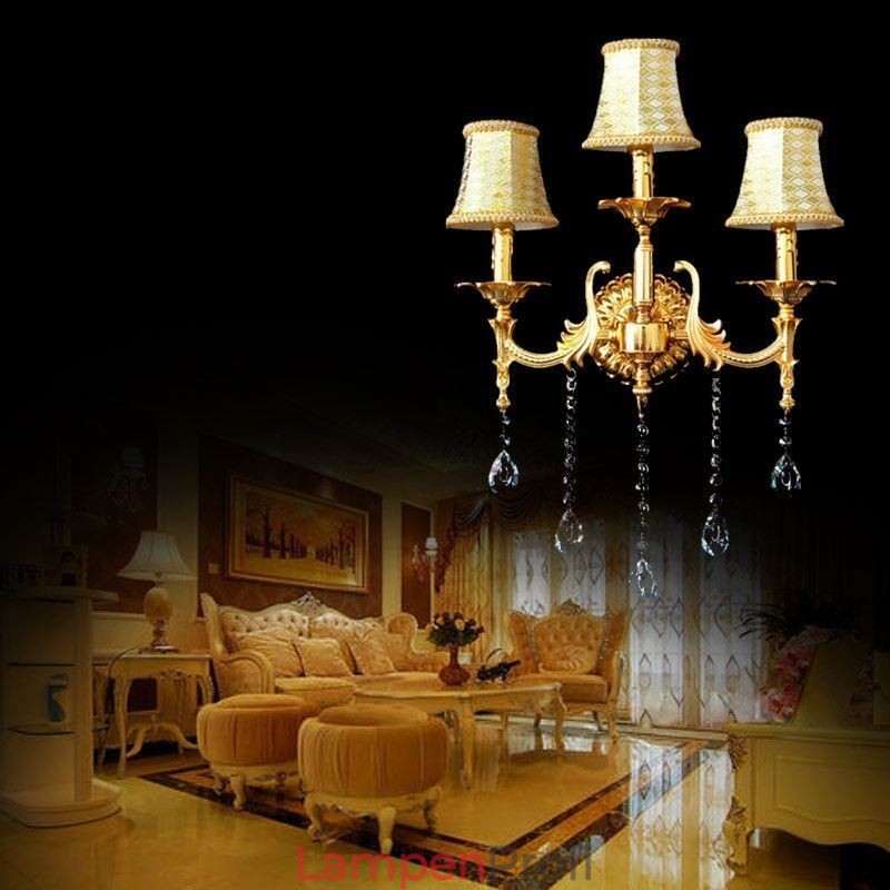 Europäische Wandleuchte Luxuriöse Wandleuchte Kristalltropfen Dekoration Lampe Nachttischbeleuchtung
