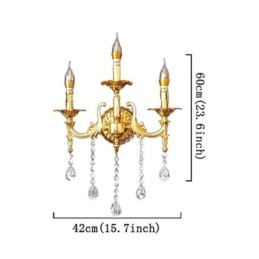 Europäische Wandleuchte Luxuriöse Wandleuchte Kristalltropfen Dekoration Lampe Nachttischbeleuchtung