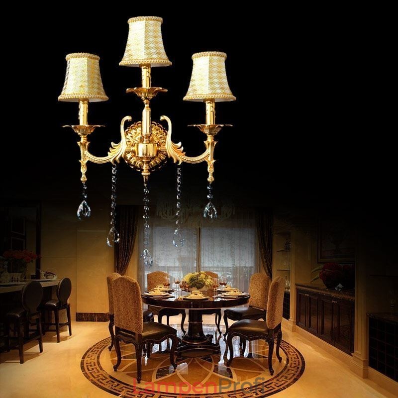 Europäische Wandleuchte Luxuriöse Wandleuchte Kristalltropfen Dekoration Lampe Nachttischbeleuchtung