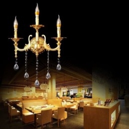 Europäische Wandleuchte Luxuriöse Wandleuchte Kristalltropfen Dekoration Lampe Nachttischbeleuchtung