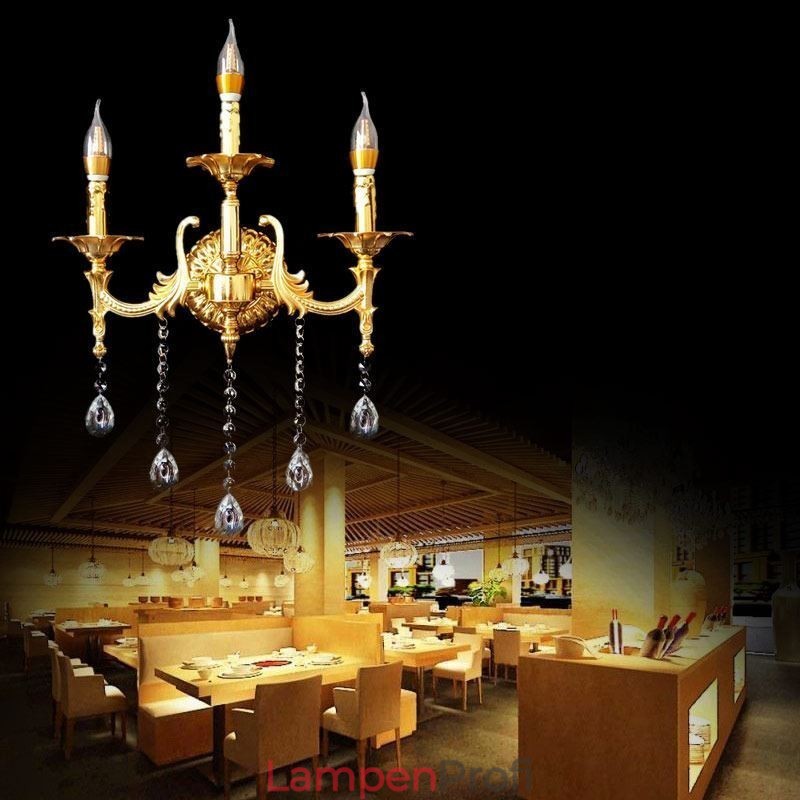 Europäische Wandleuchte Luxuriöse Wandleuchte Kristalltropfen Dekoration Lampe Nachttischbeleuchtung