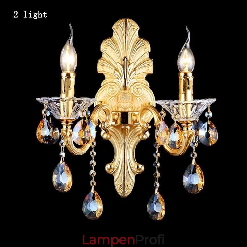 Europäische Wandleuchte Luxuriöse Wandleuchte Kristalltropfen Dekoration Lampe Nachttischbeleuchtung