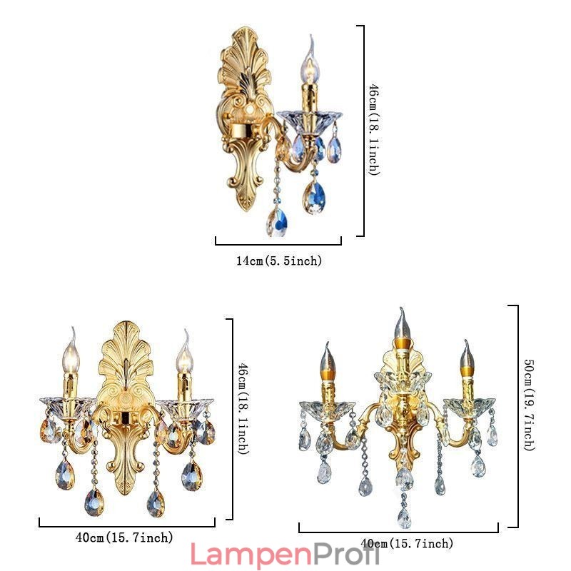 Europäische Wandleuchte Luxuriöse Wandleuchte Kristalltropfen Dekoration Lampe Nachttischbeleuchtung