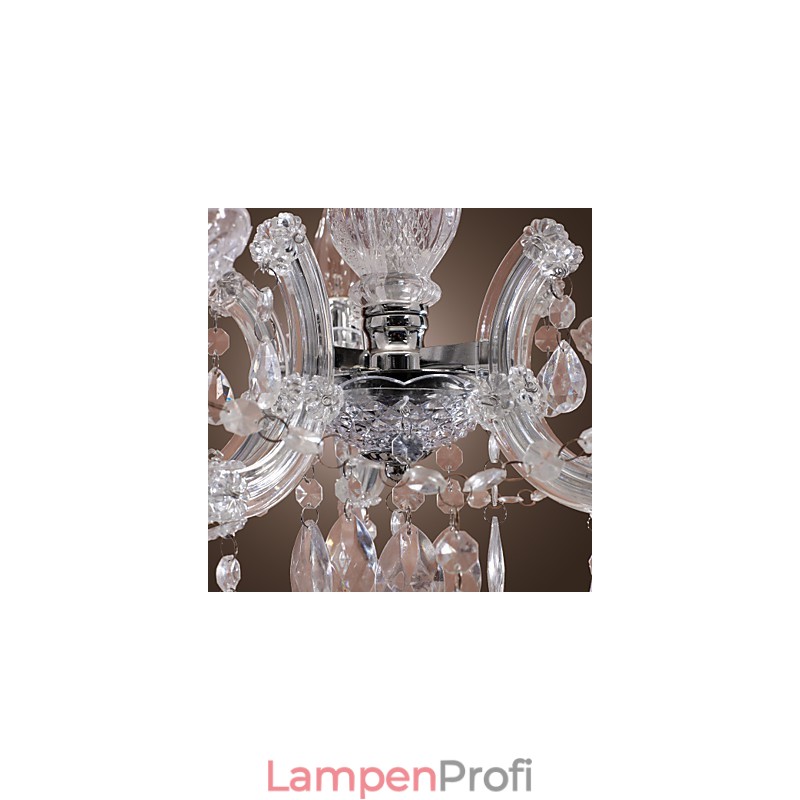 Upligh Chrom Deckenleuchte Kerze Licht Acryl Leuchte Kronleuchter Anhänger