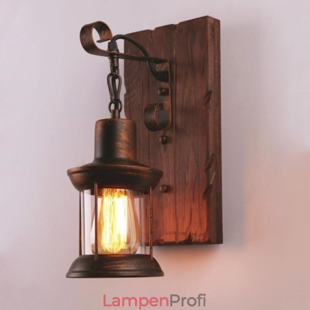 Amerikanischen Vintage Wand Licht Industrie LOFT Wand Leuchte Massivholz Glas Lampe Licht
