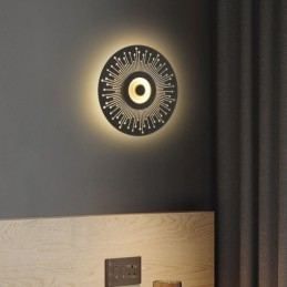 Wandleuchte Nordic Vollkupfer Hohle runde Wandleuchte