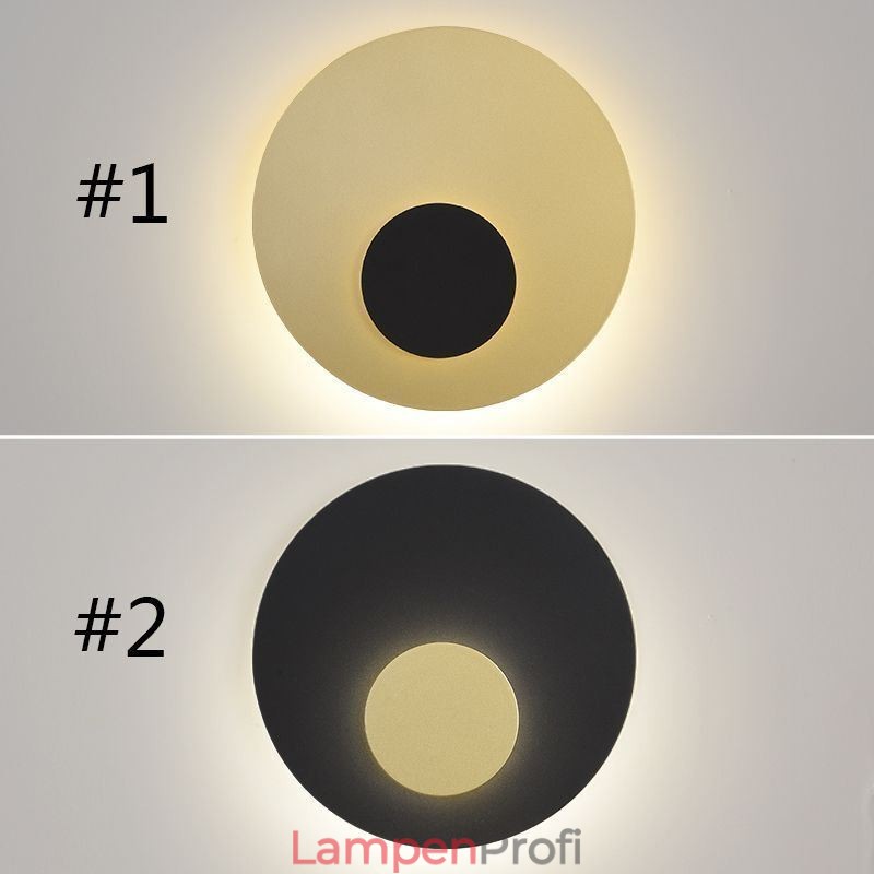 Nordic Wand Licht Schwarz Gold Runde Voll Kupfer Wand Leuchte