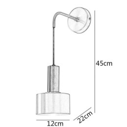 Moderne Wandleuchte Schwarz Gold Kontrastfarbe Wandleuchte