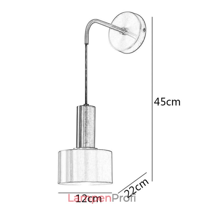 Moderne Wandleuchte Schwarz Gold Kontrastfarbe Wandleuchte