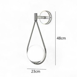 Moderne Globus Wandleuchte Glas Wandleuchte Schwarz Wassertropfen Wandleuchte
