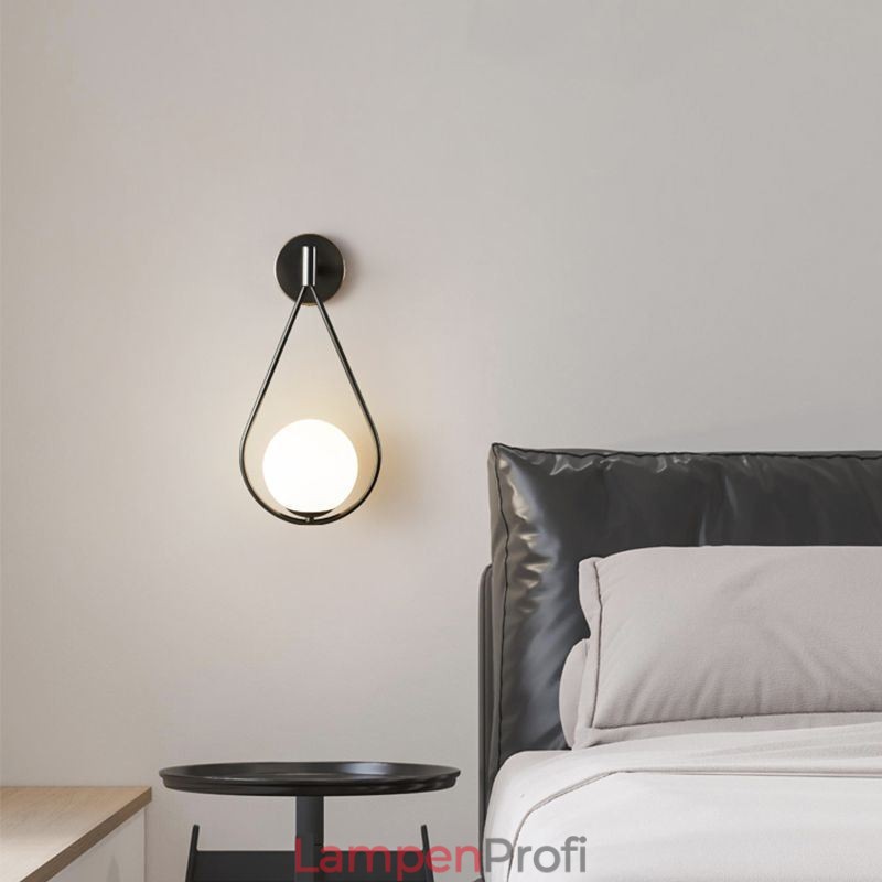 Moderne Globus Wandleuchte Glas Wandleuchte Schwarz Wassertropfen Wandleuchte