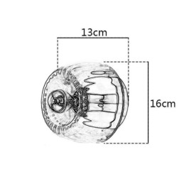 Moderne Wandbeleuchtung mit klarem Glasschirm, gebürstete Wandleuchte