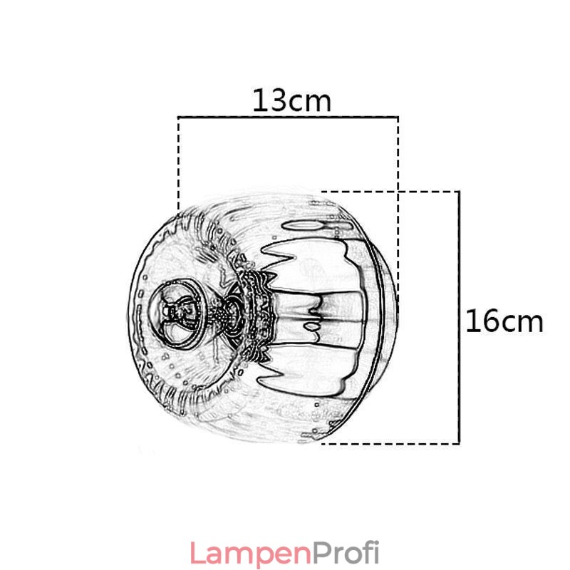 Moderne Wandbeleuchtung mit klarem Glasschirm, gebürstete Wandleuchte