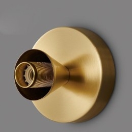 Moderne Wandbeleuchtung mit klarem Glasschirm, gebürstete Wandleuchte