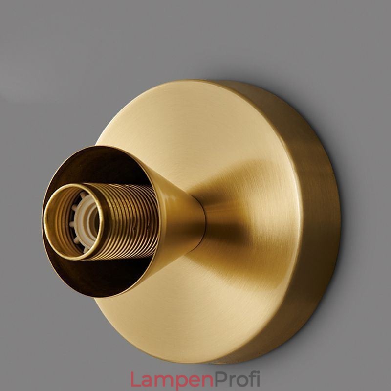 Moderne Wandbeleuchtung mit klarem Glasschirm, gebürstete Wandleuchte