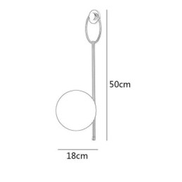 Moderne Globe Wandleuchte aus gebürstetem Goldglas