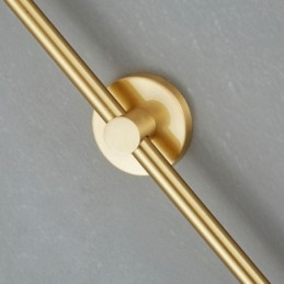 Moderne Globe Wandleuchte aus gebürstetem Goldglas