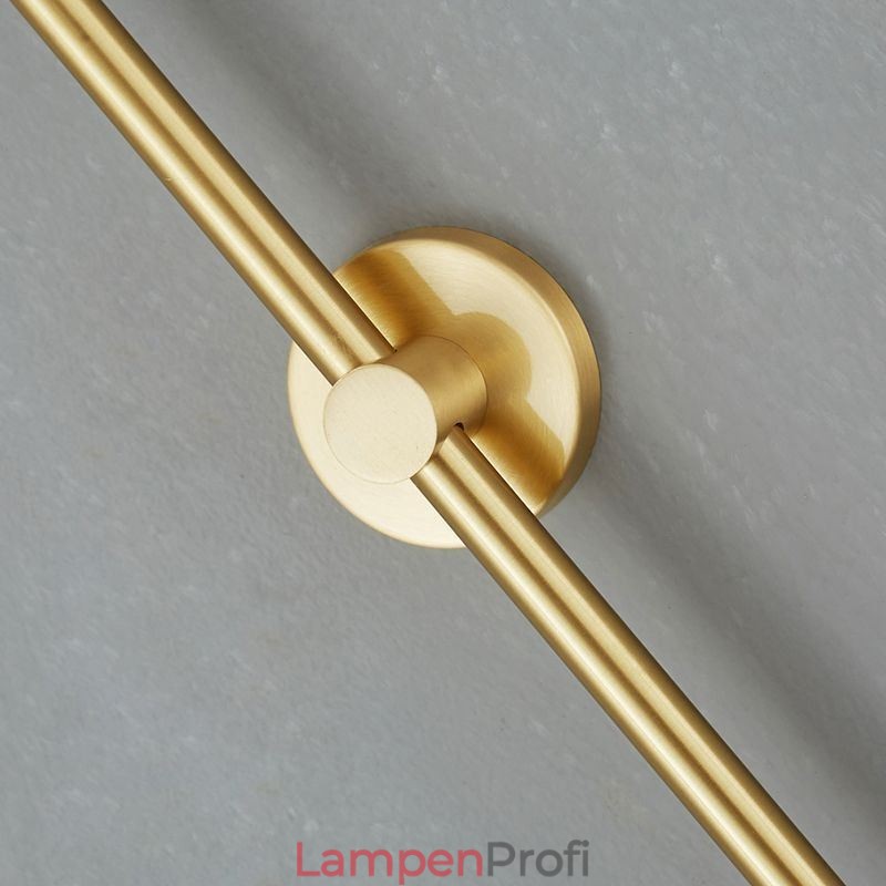 Moderne Globe Wandleuchte aus gebürstetem Goldglas