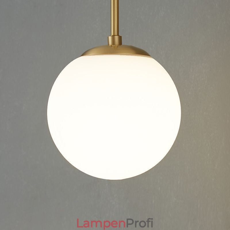 Moderne Globe Wandleuchte aus gebürstetem Goldglas