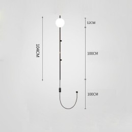 Globus Wandleuchte Beleuchtung Mid Century Magic Bean Wandlampe mit Stecker